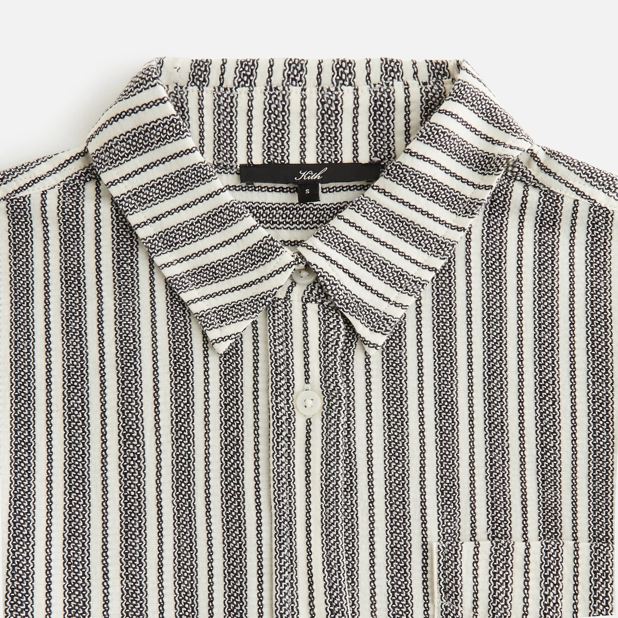 Kith Women Ora II Dobby Stripe Shirt - Black sold by Kith product image thumbnail 4