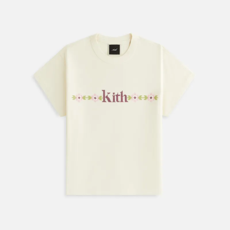 Kith Women Mulberry Needlepoint Vintage Tee - Sandrift sold by Kith