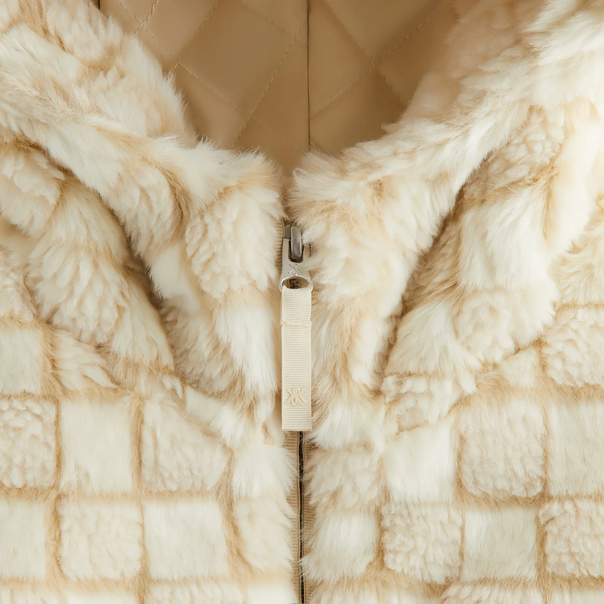 Kith Women Toshi Checked Teddy Bomber - Veil sold by Kith product image thumbnail 4