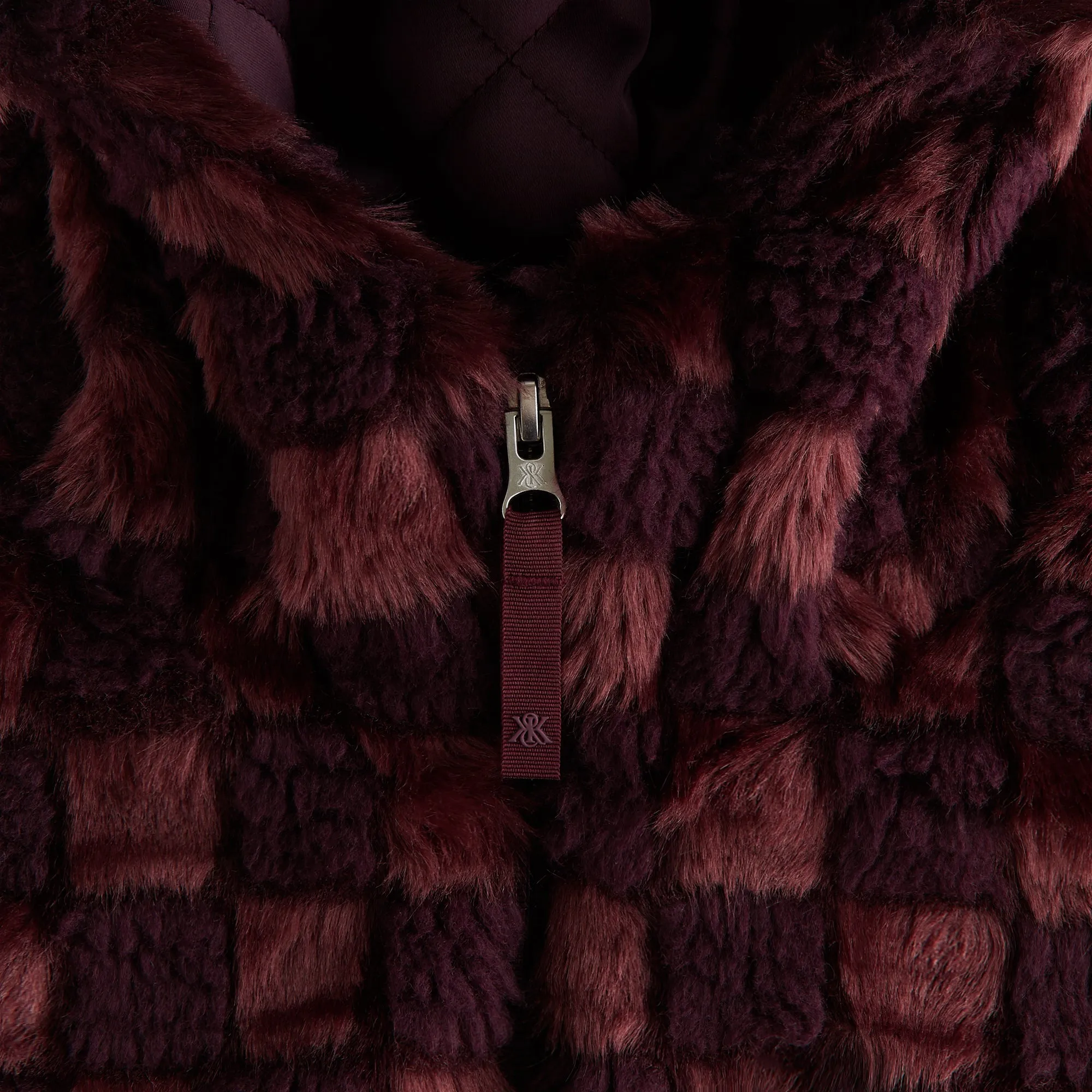 Kith Women Toshi Checked Teddy Bomber - Magma sold by Kith product image thumbnail 4