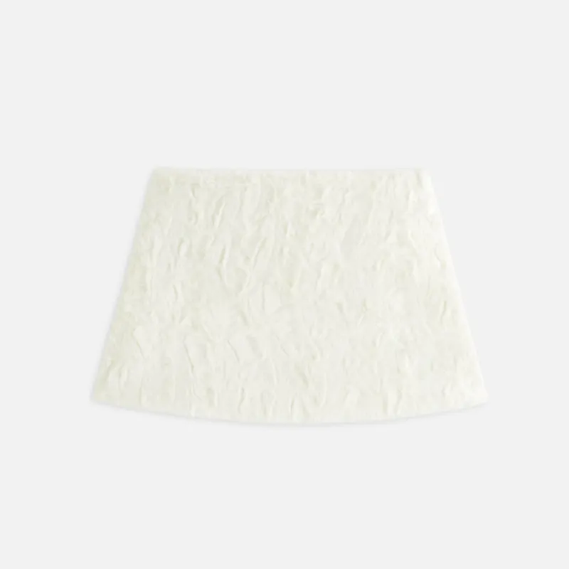 Kith Women Ashtyn Cowlick Fur Mini Skirt - Sandrift sold by Kith