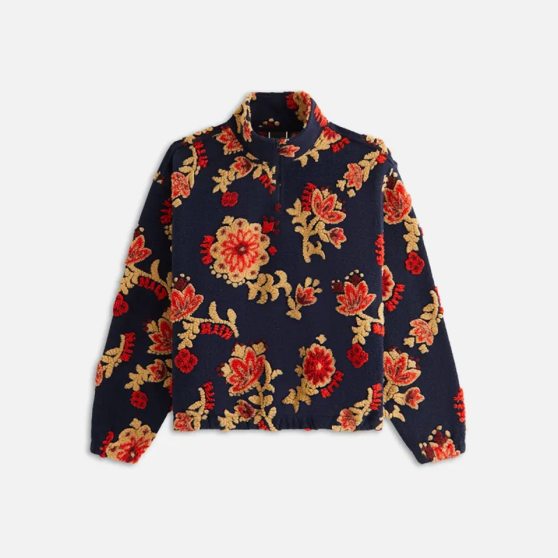 Kith Women Hunter III Paisley Sherpa 1/4 Zip - Nocturnal sold by Kith