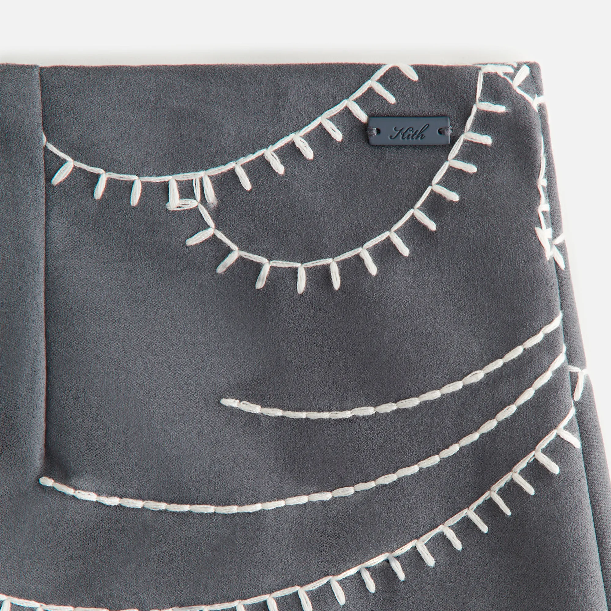 Kith Women Ashtyn Blanket Stitch Mini Skirt - Asteroid sold by Kith product image thumbnail 4