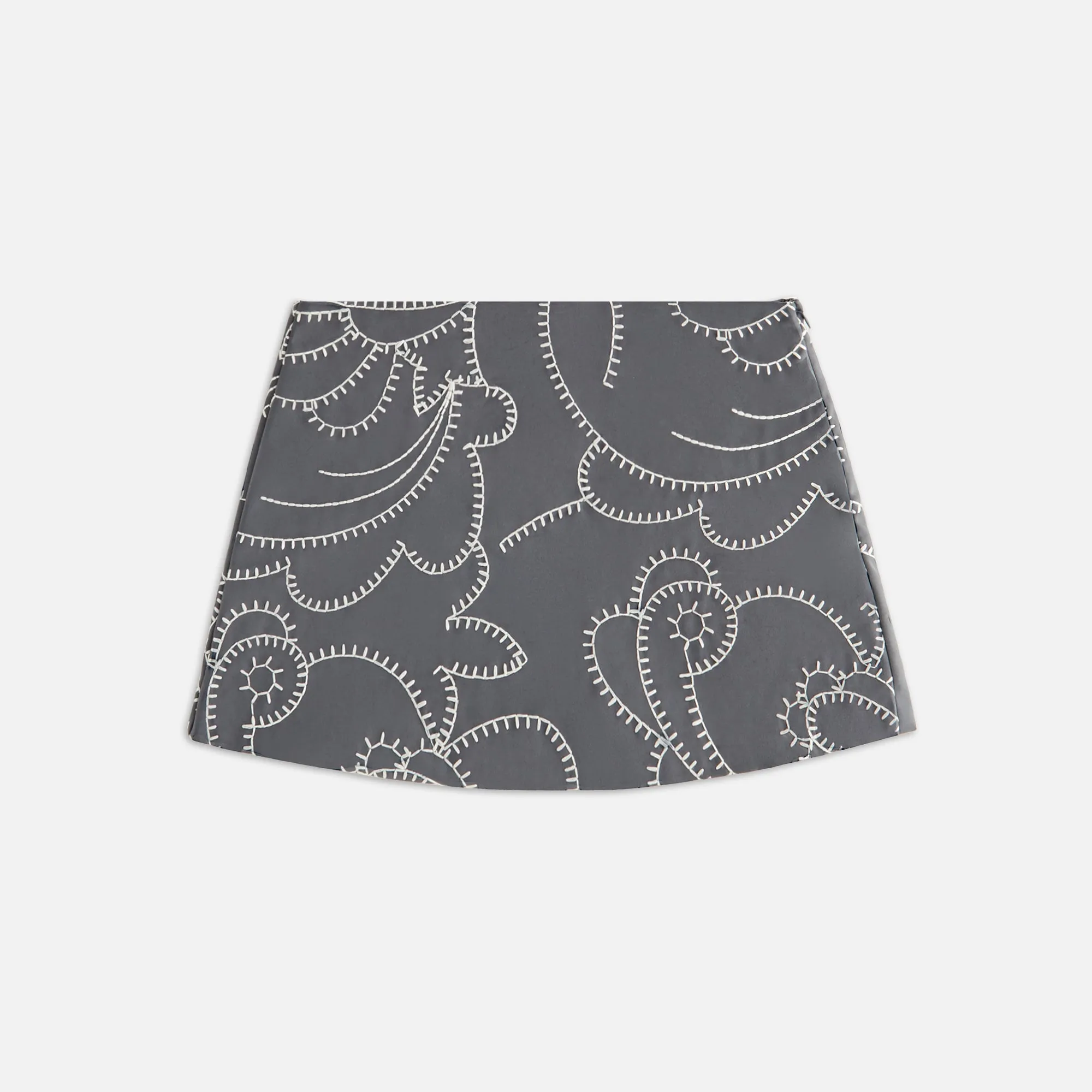 Kith Women Ashtyn Blanket Stitch Mini Skirt - Asteroid sold by Kith