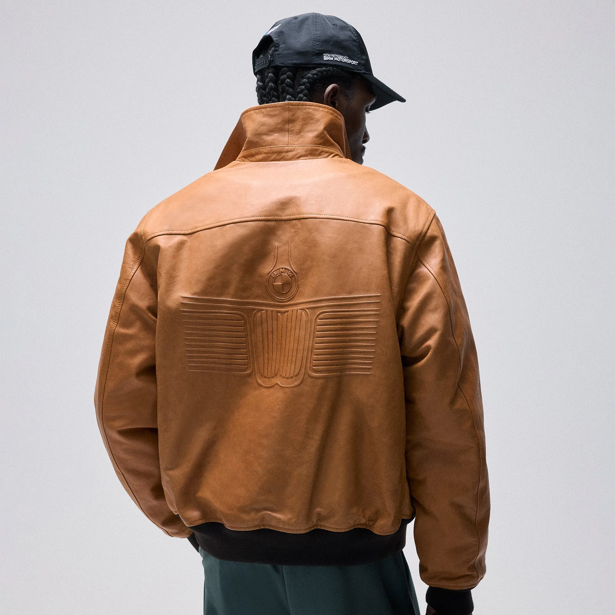 Kith for BMW Leather Hawthorne Flight Jacket - Desert sold by Kith product image thumbnail 3