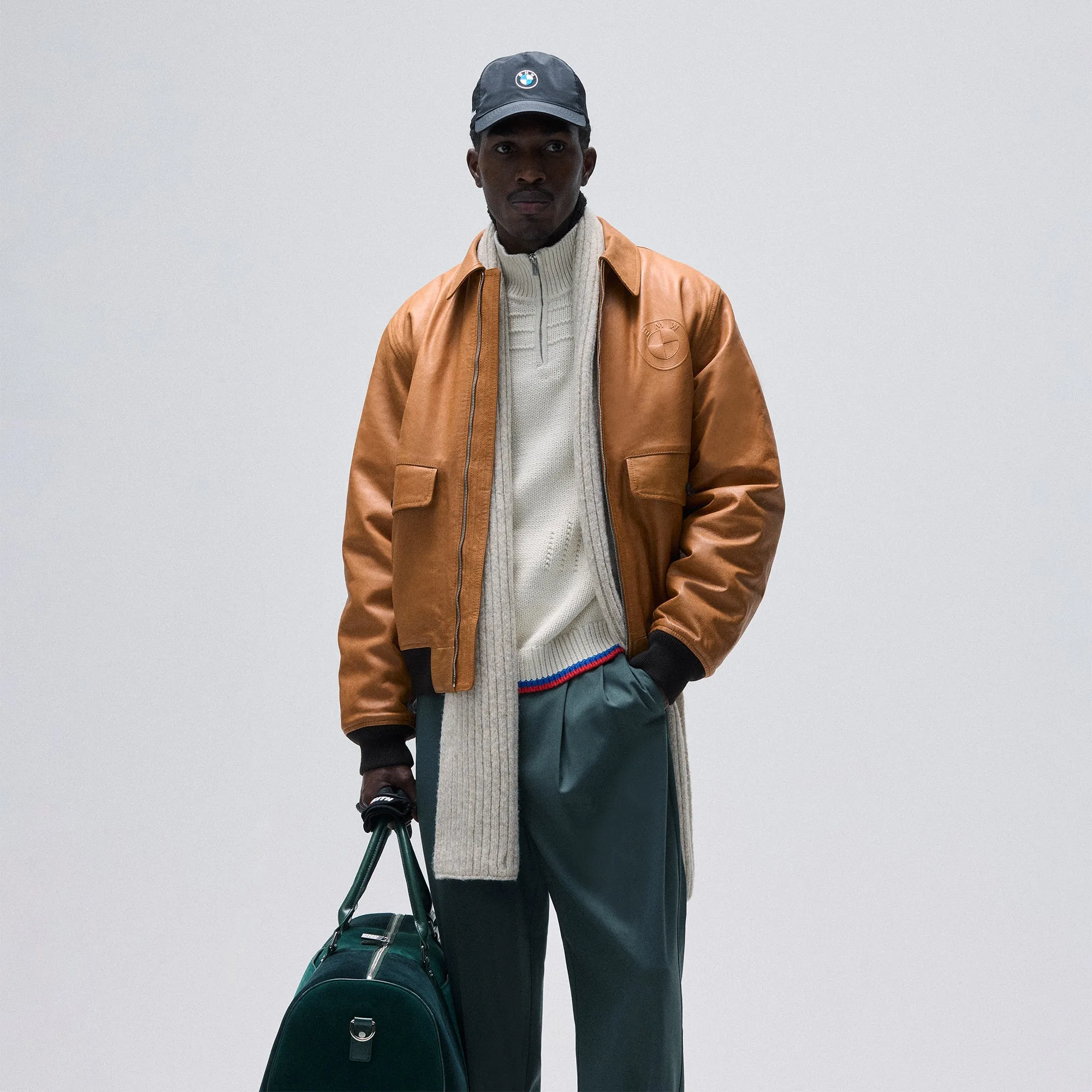 Kith for BMW Leather Hawthorne Flight Jacket - Desert sold by Kith product image thumbnail 2