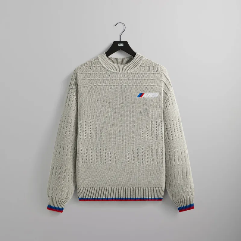 Kith for BMW Sven Crewneck Sweater - Light Heather Grey sold by Kith