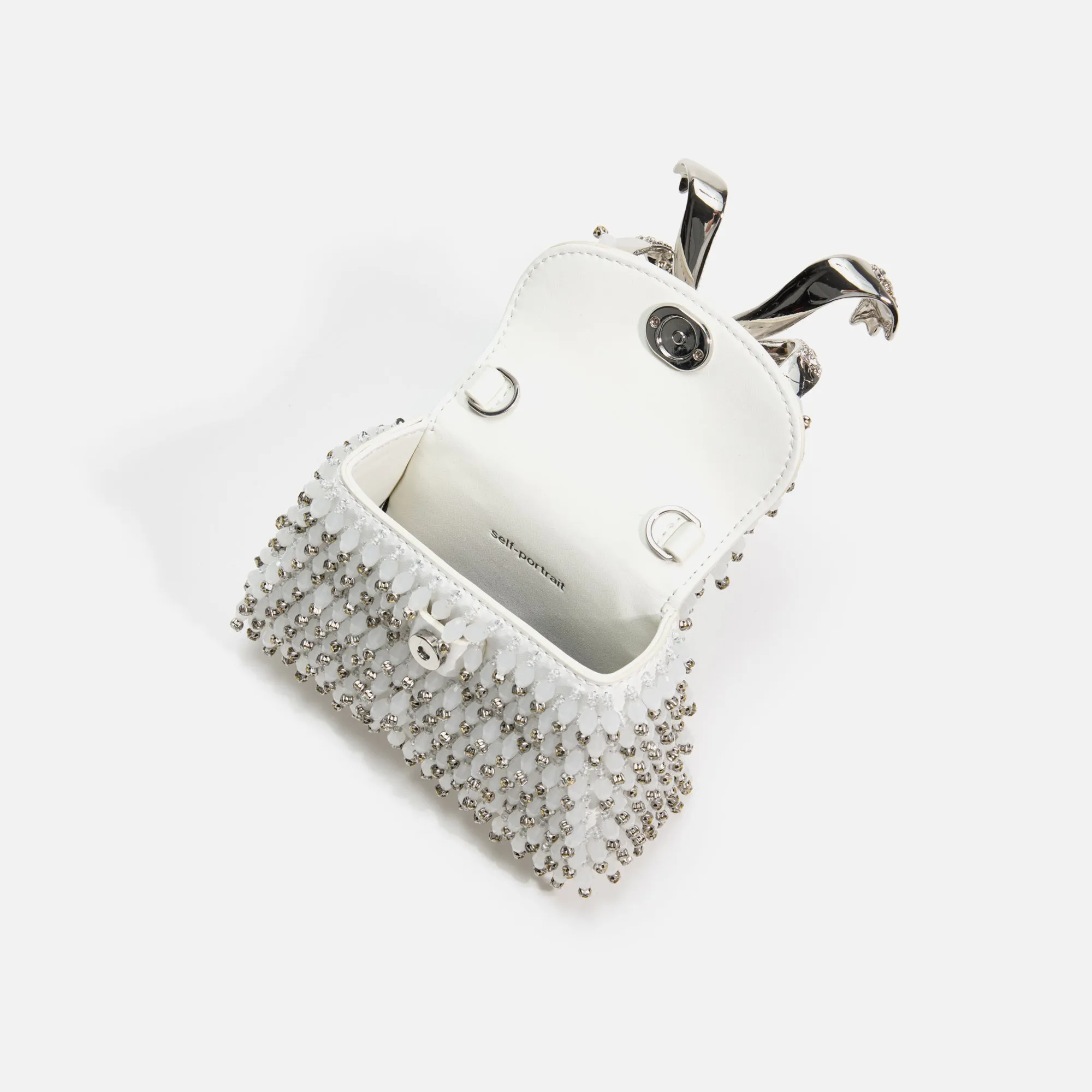 Self-Portrait Embellished Micro Bow Bag - White sold by Kith product image thumbnail 4