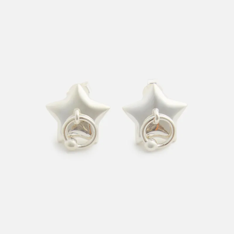 Sandy Liang Wanda Earrings - Silver sold by Kith