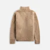Auralee Merino Wool Boa Knit Half Zip P/O - Beige sold by Kith