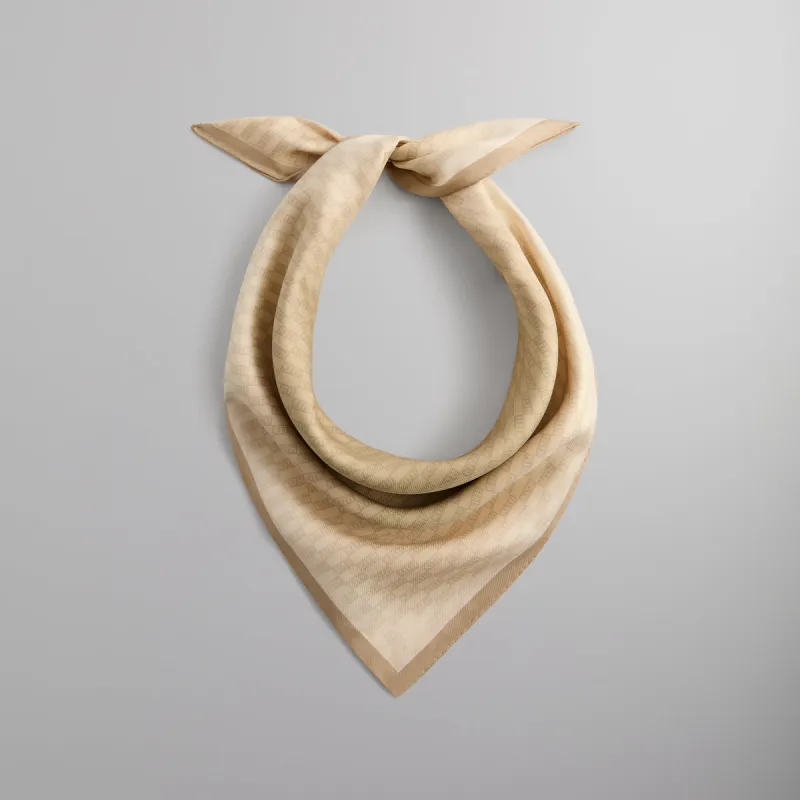 Kith Monogram Ombre Printed Silk Scarf - Canvas sold by Kith