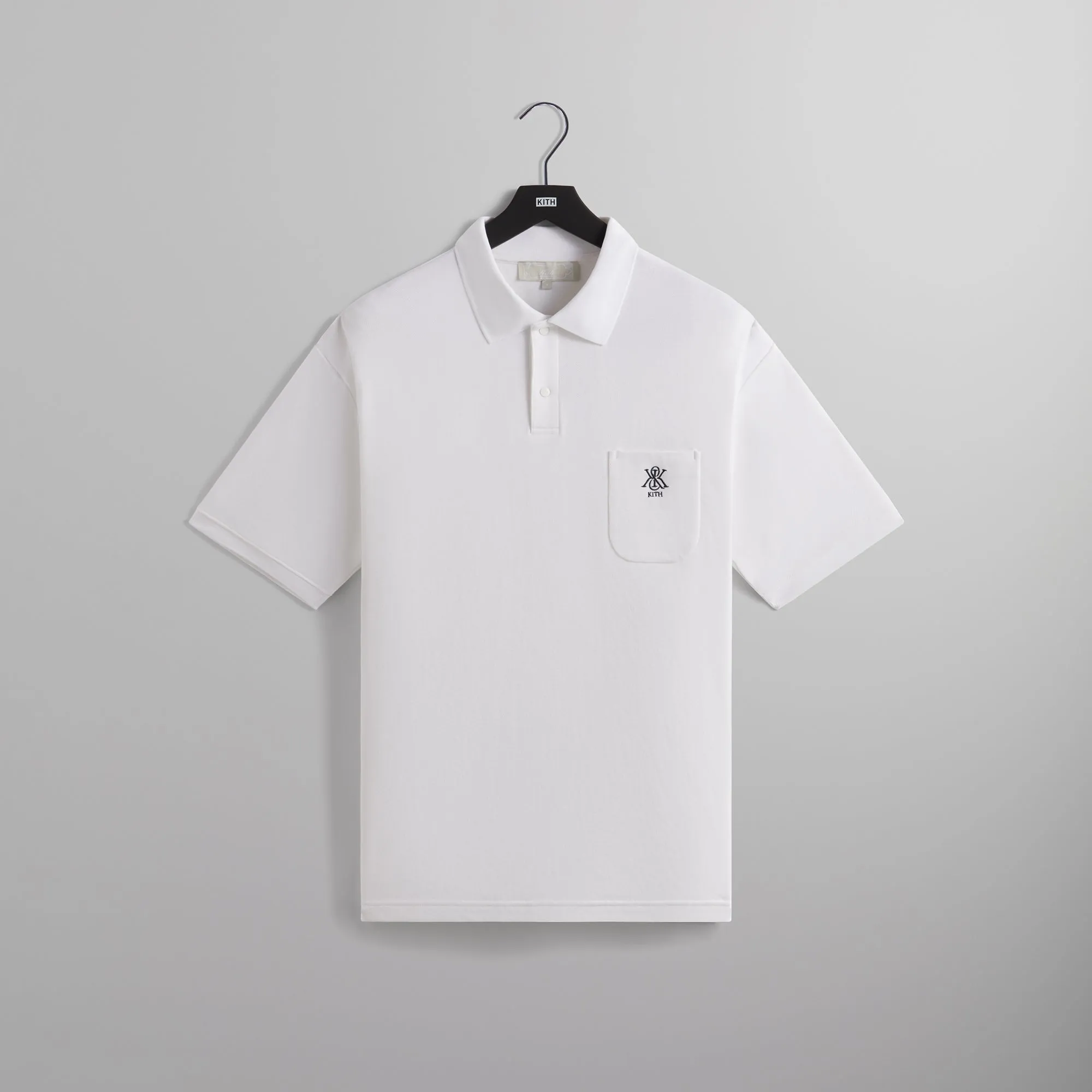 Kith Ethan Pique Polo - White | Parallel