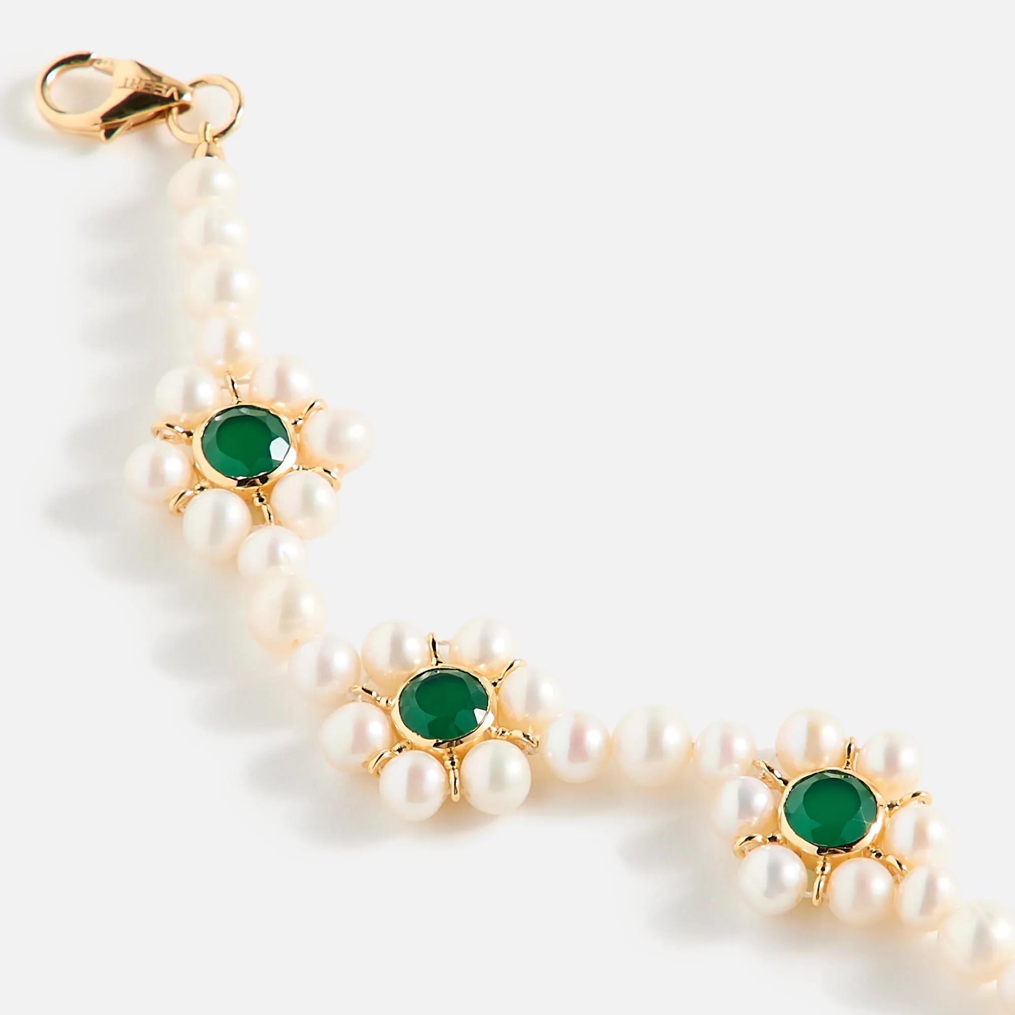 VEERTThe Trio Flower Pearl Bracelet - Yellow Gold sold by Kith product image thumbnail 2