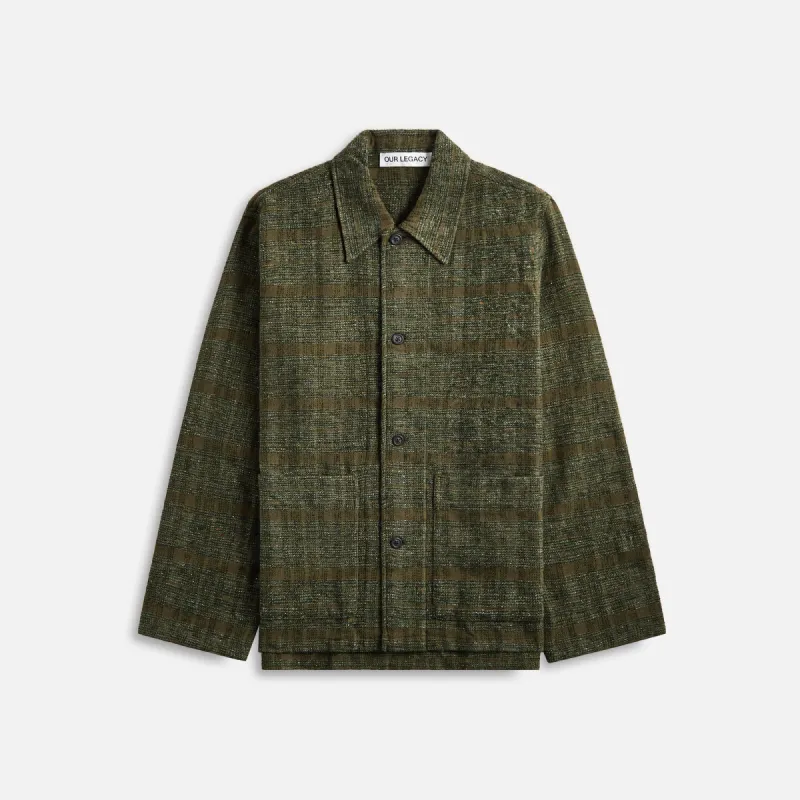 Our Legacy Haven Jacket - Seaweed Sparse Check sold by Kith