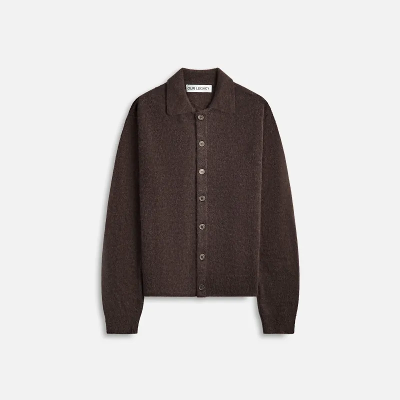 Our Legacy Evening Polo Fuzzy Alpaca - Smokey Brown sold by Kith