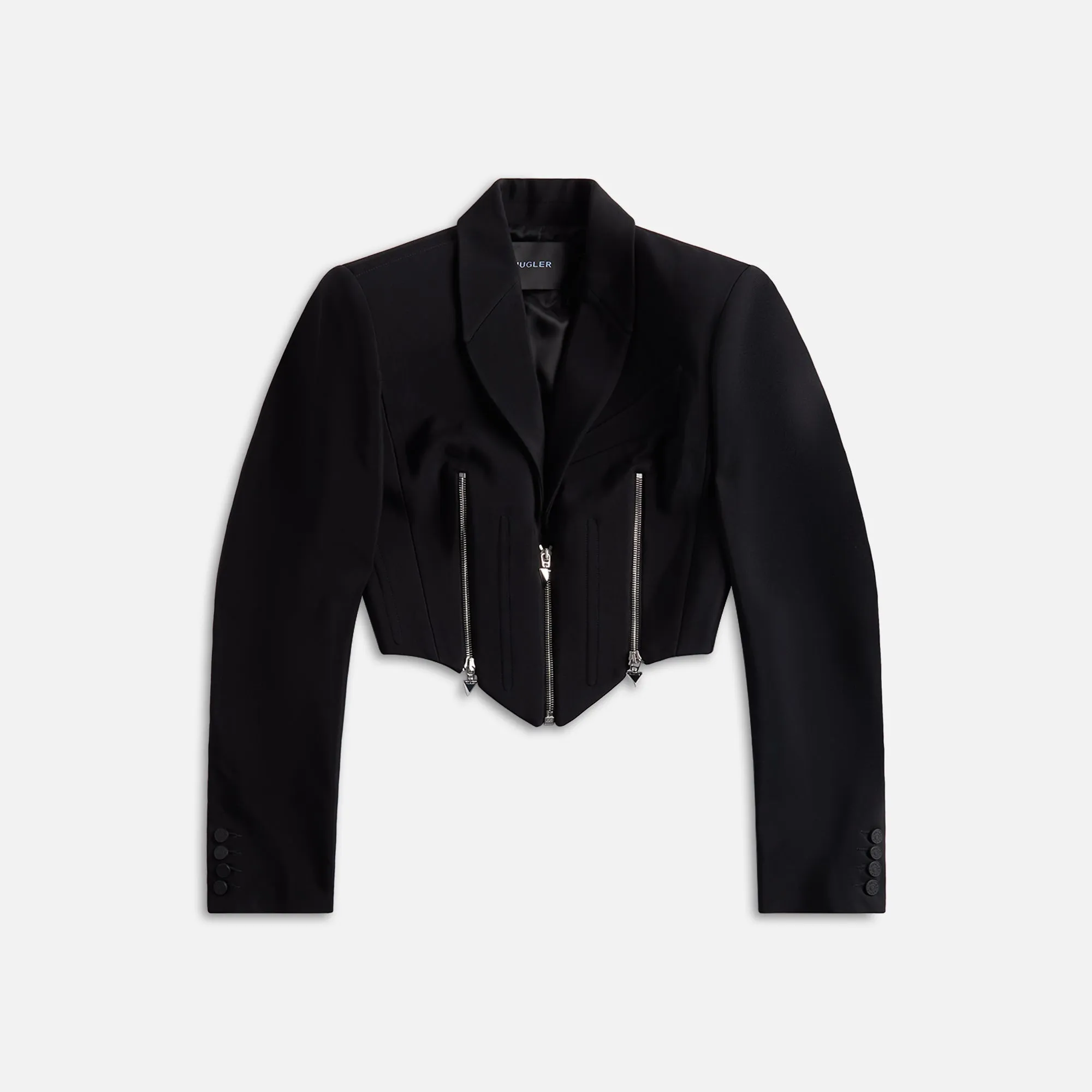 Mugler Crop Jacket - Black sold by Kith