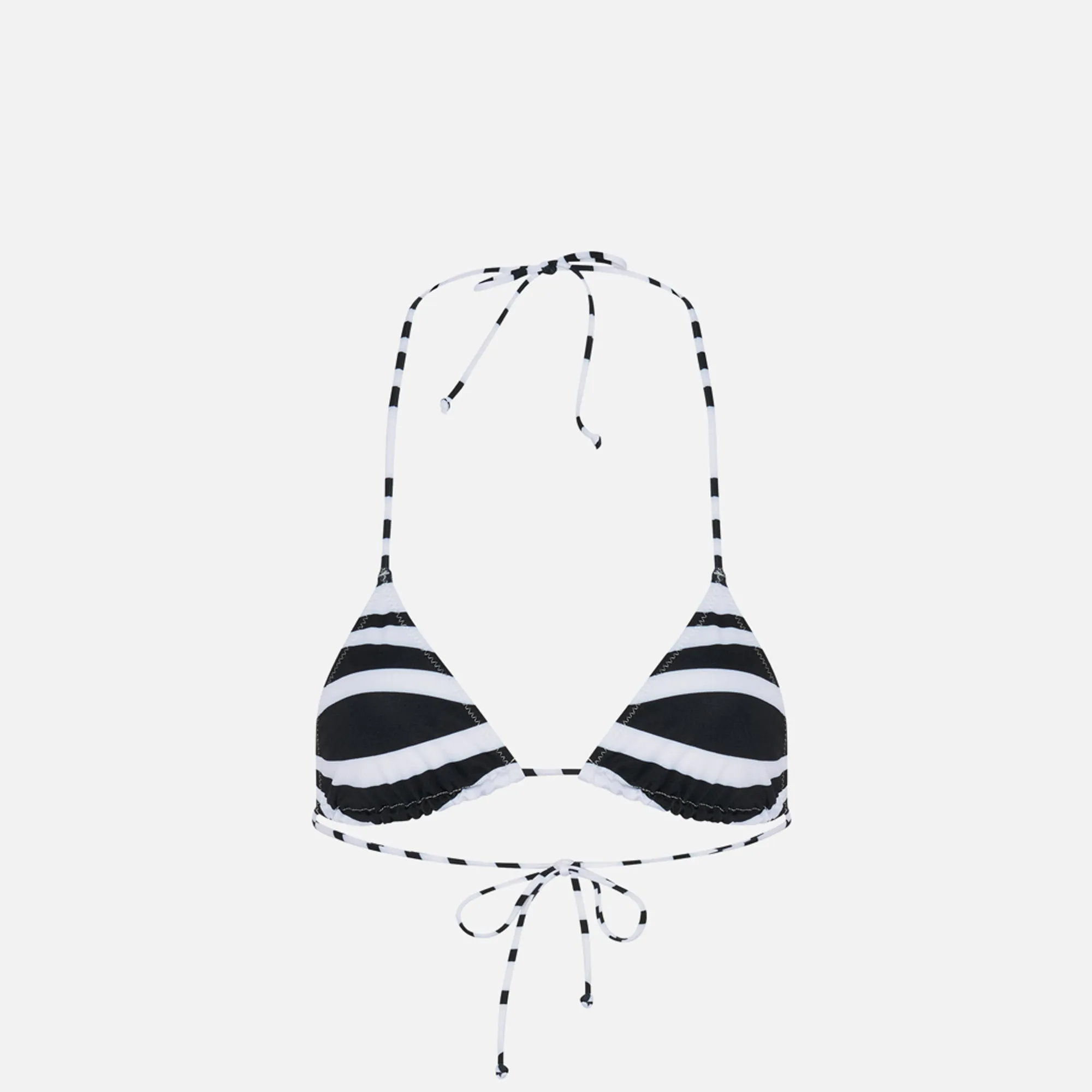 Jean Paul Gaultier Bikini Top Printed Mariniere Body Morphing - Black / White sold by Kith