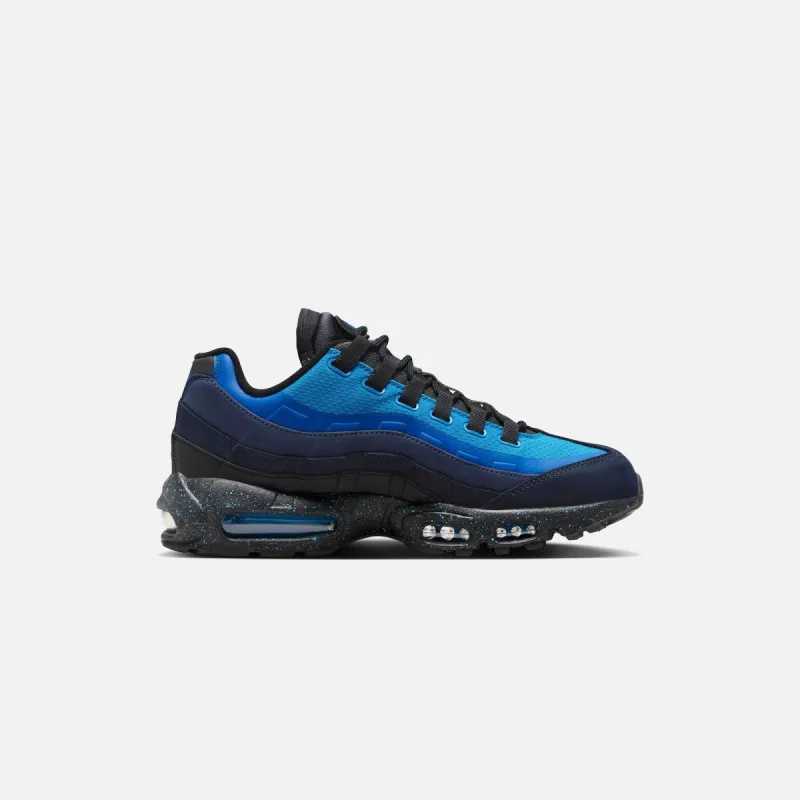Nike x Stash Air Max 95 - Obsidian / Black / Harbor Blue sold by Kith