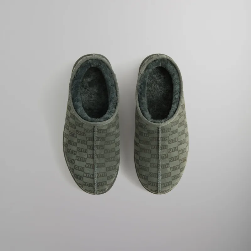 Kith Monogram Shearling Slippers - Stadium sold by Kith