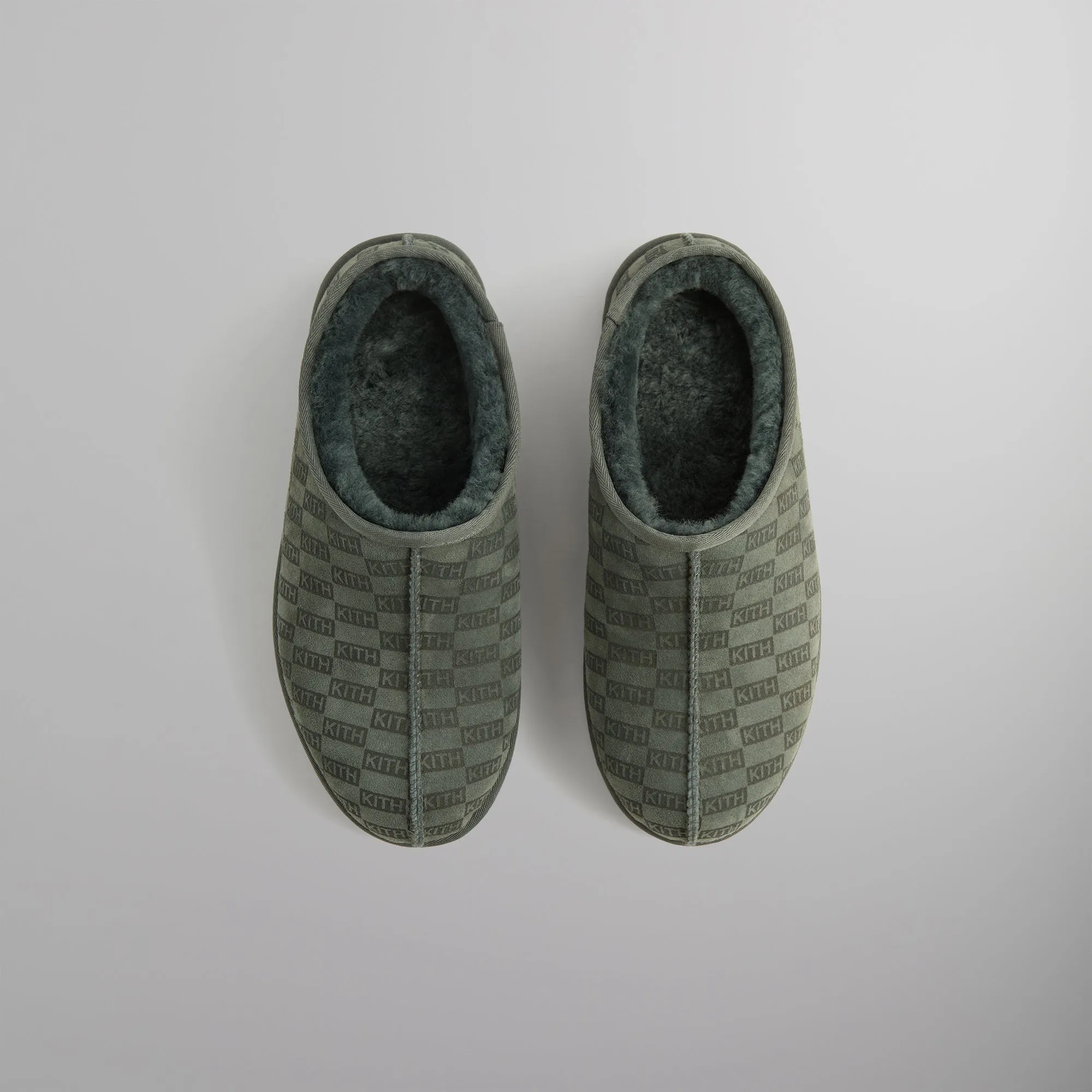 Kith Monogram Shearling Slippers - Stadium sold by Kith
