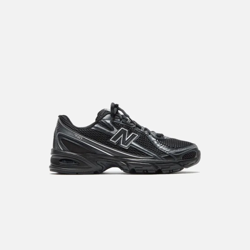 New Balance 740 - Black / Silver Metallic sold by Kith