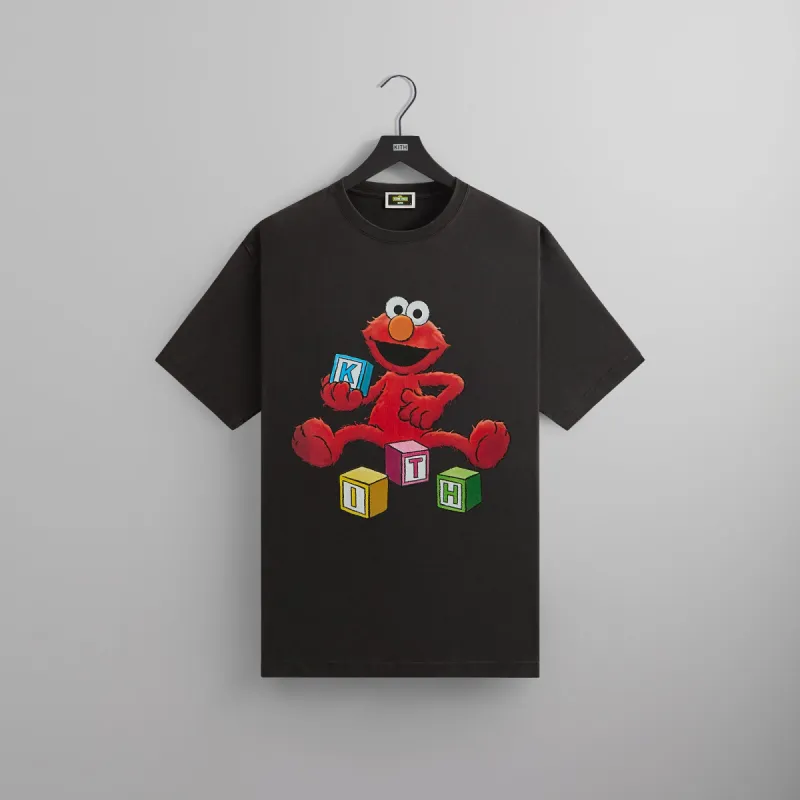 Kith for Sesame Street Alphabet Vintage Tee - Black sold by Kith