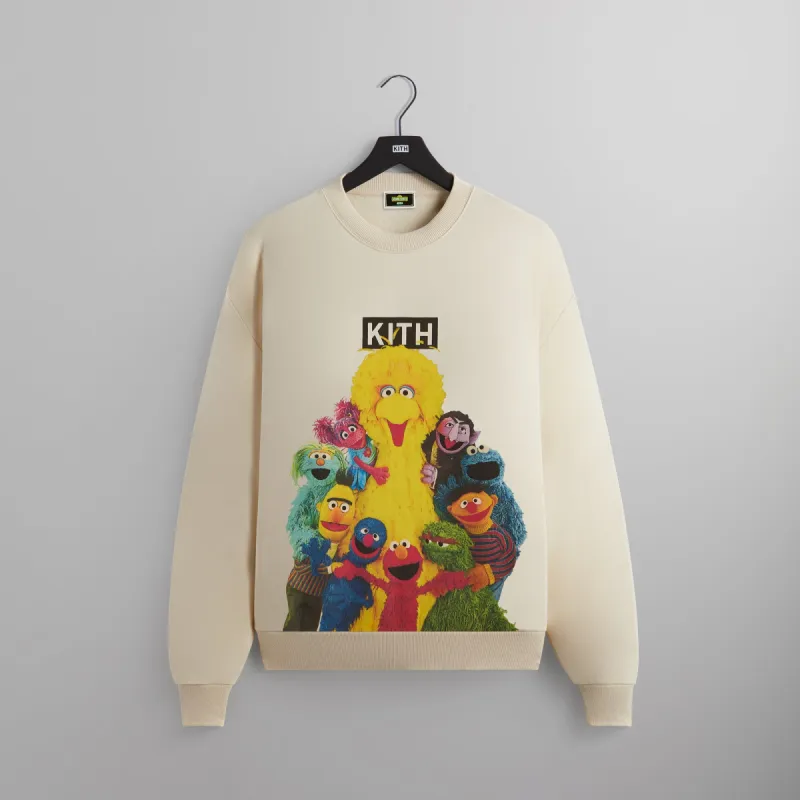 Kith for Sesame Street Group Hug Nelson Crewneck - Waffle sold by Kith