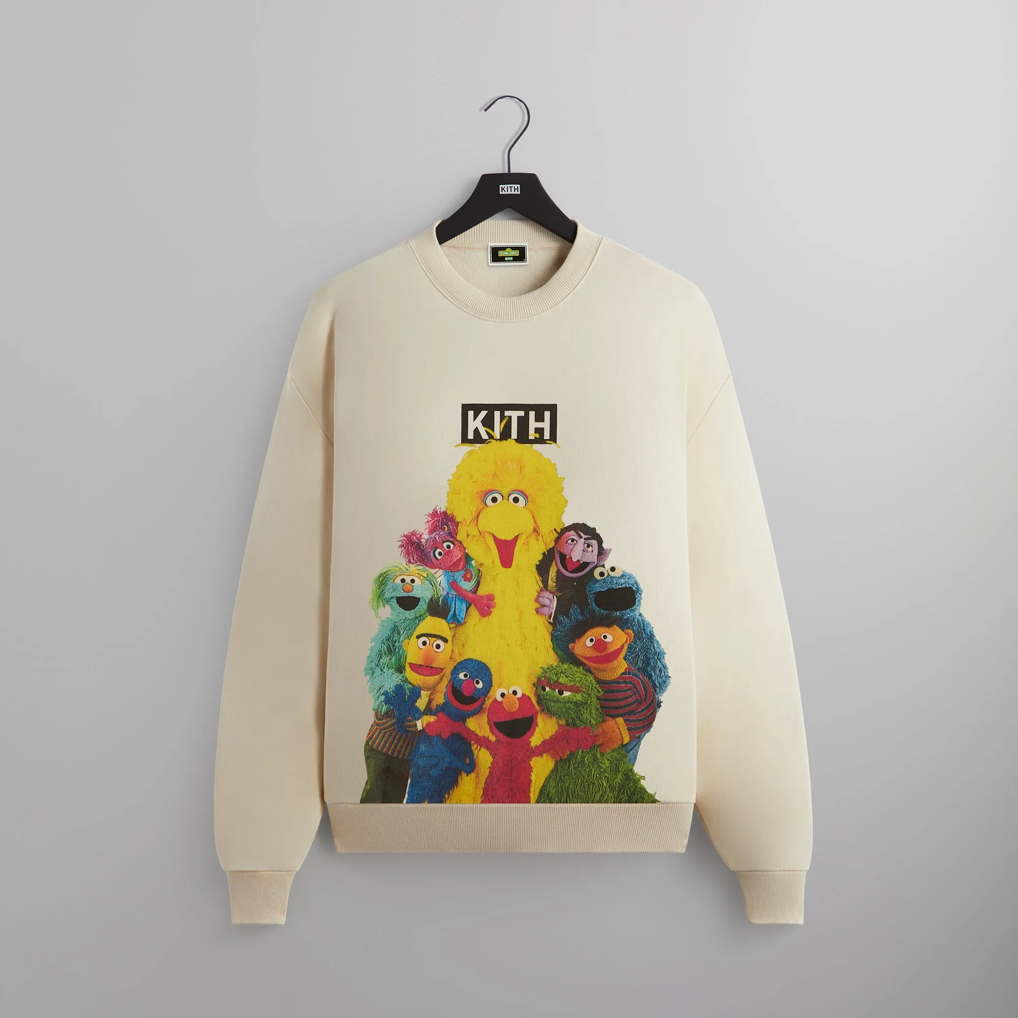 Kith for Sesame Street Group Hug Nelson Crewneck - Waffle sold by Kith