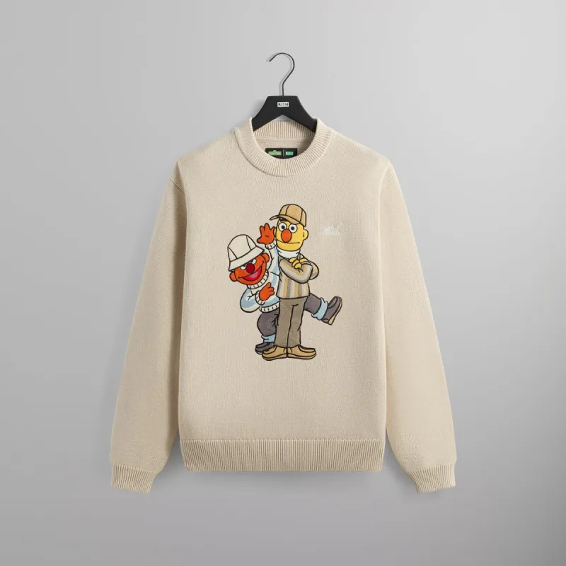 Kith for Sesame Street Bert & Earnie Crewneck Sweater - Sandy Heather sold by Kith