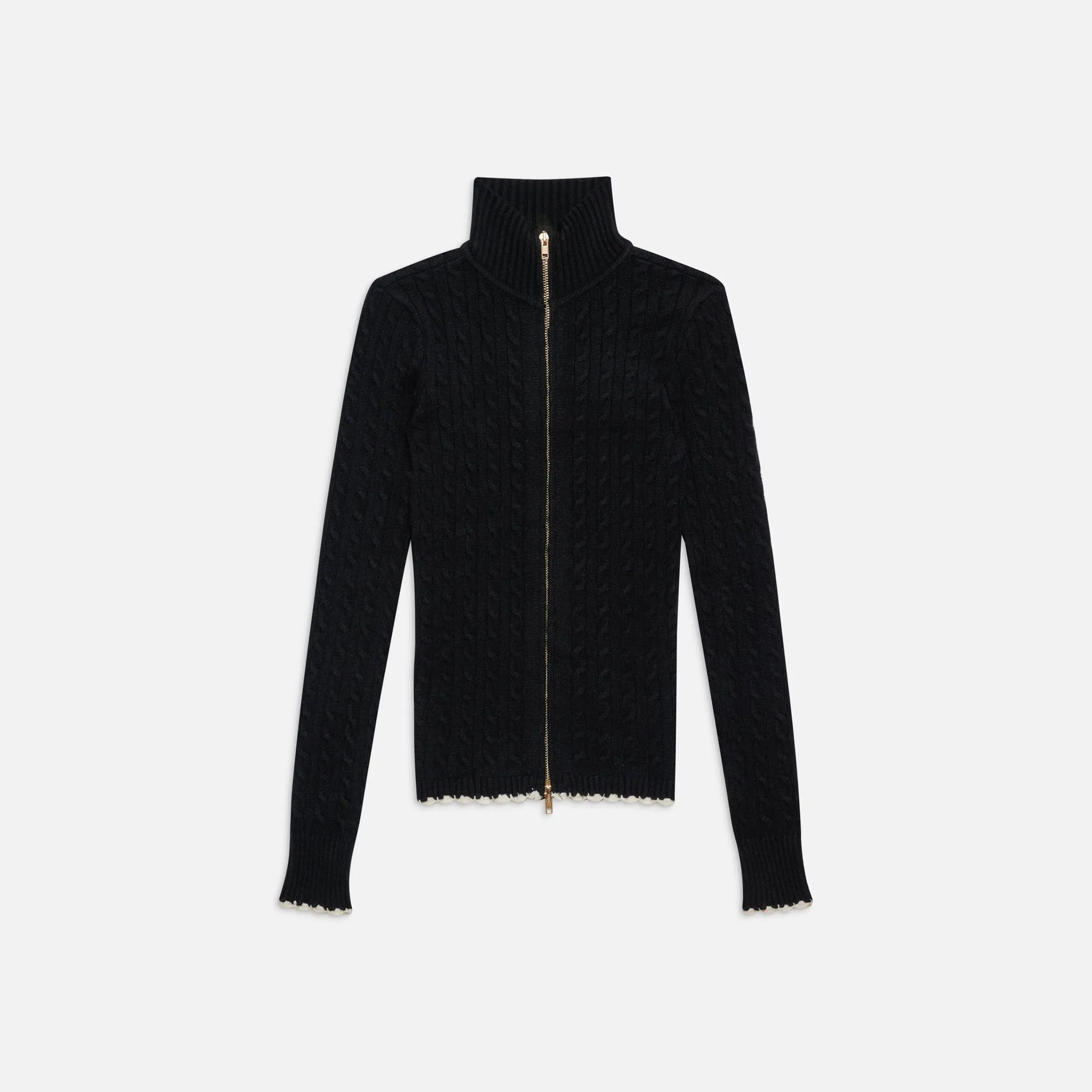 Frankies Bikinis Carter Cable Knit Sweater - Black sold by Kith