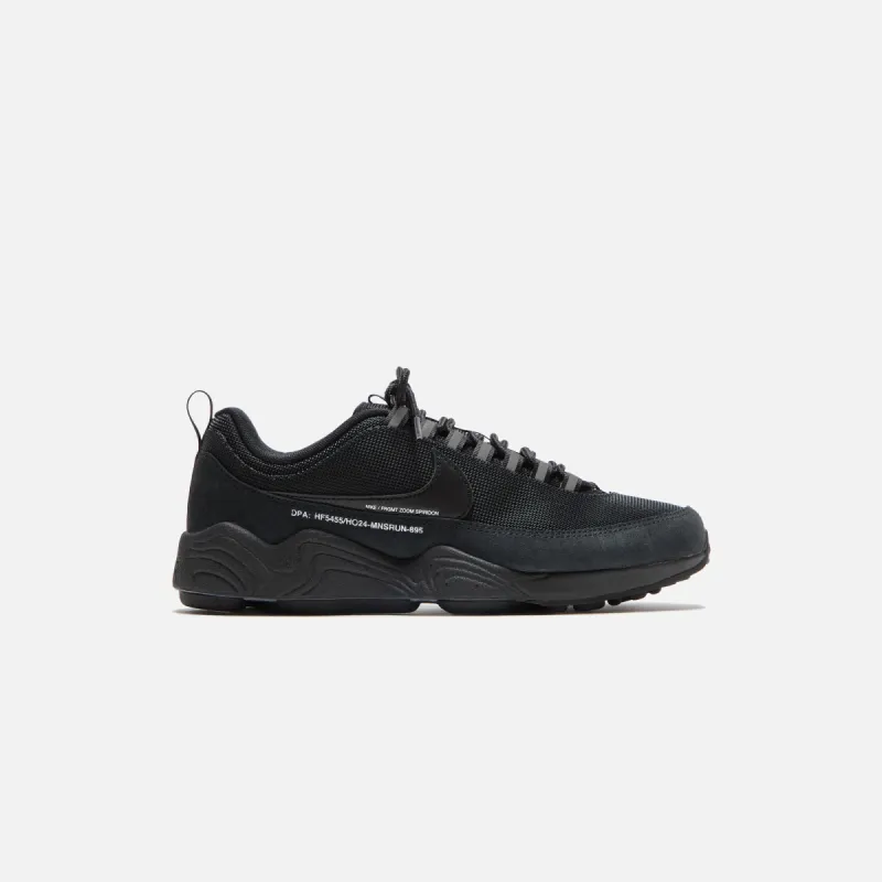 Nike x Fragment Air Zoom Spiridon - Black / Black / Black sold by Kith