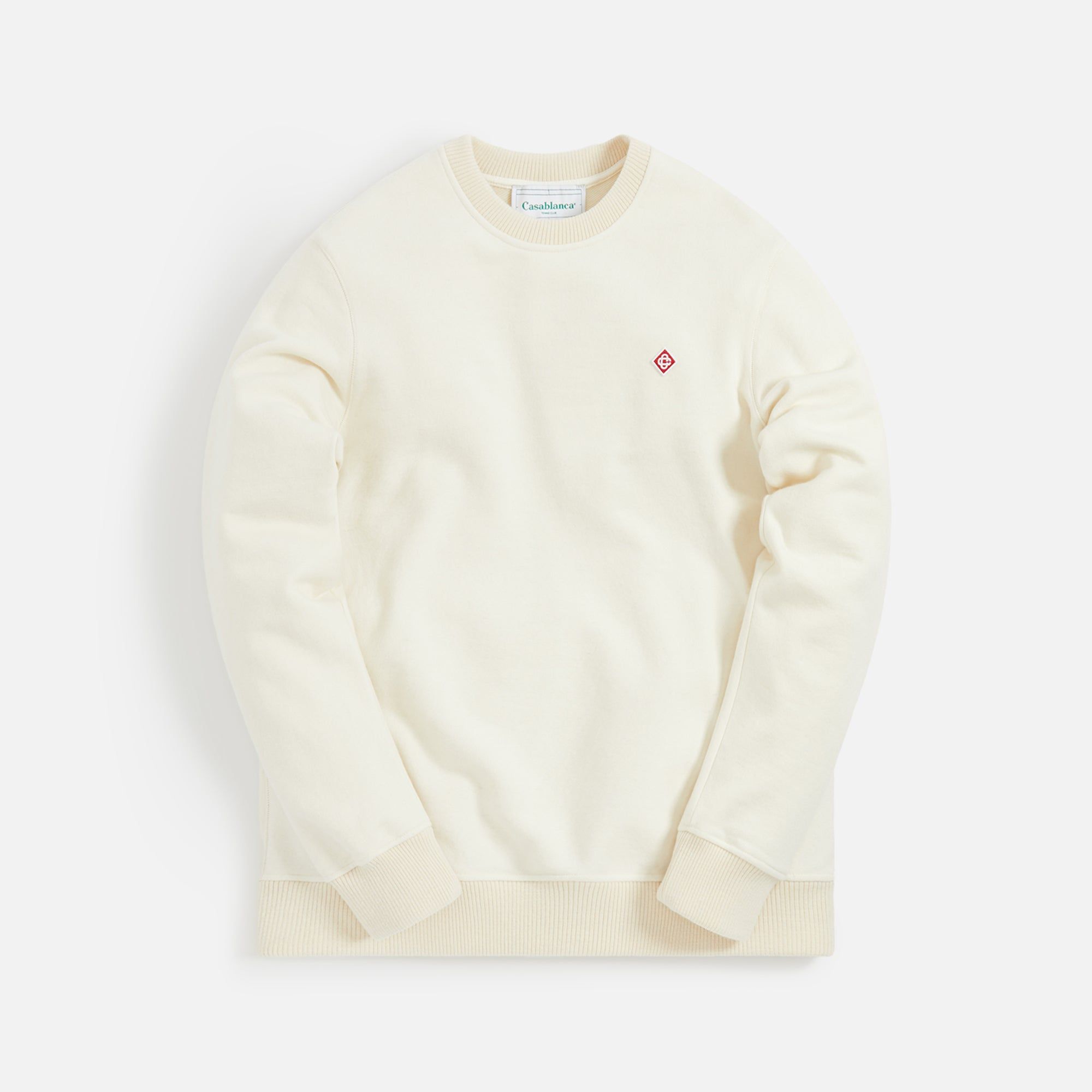 Casablanca Cashmere Crew Sweatshirt - Cream sold by Kith