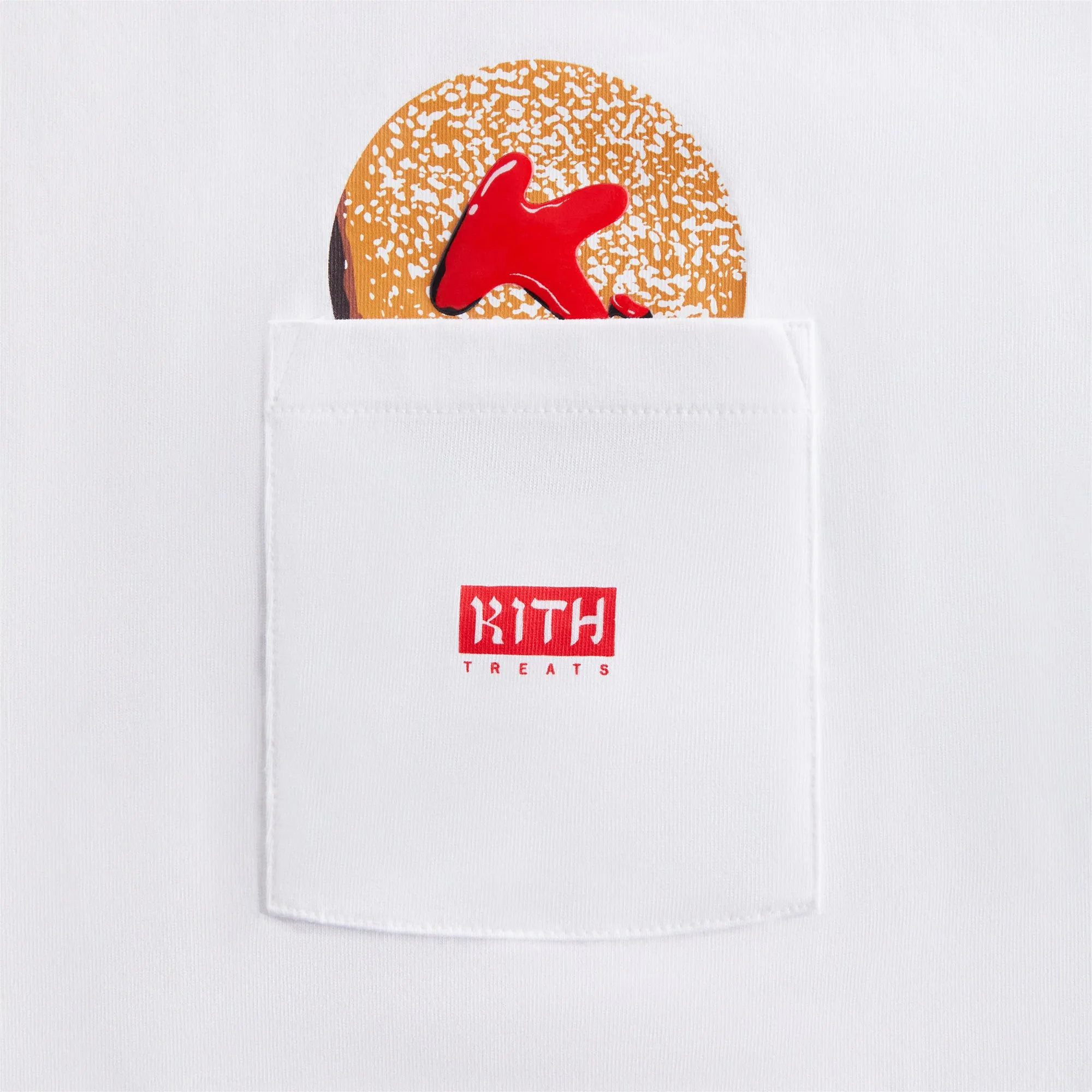 Kith Treats Jelly Doughnut Pocket Tee - White sold by Kith product image thumbnail 3