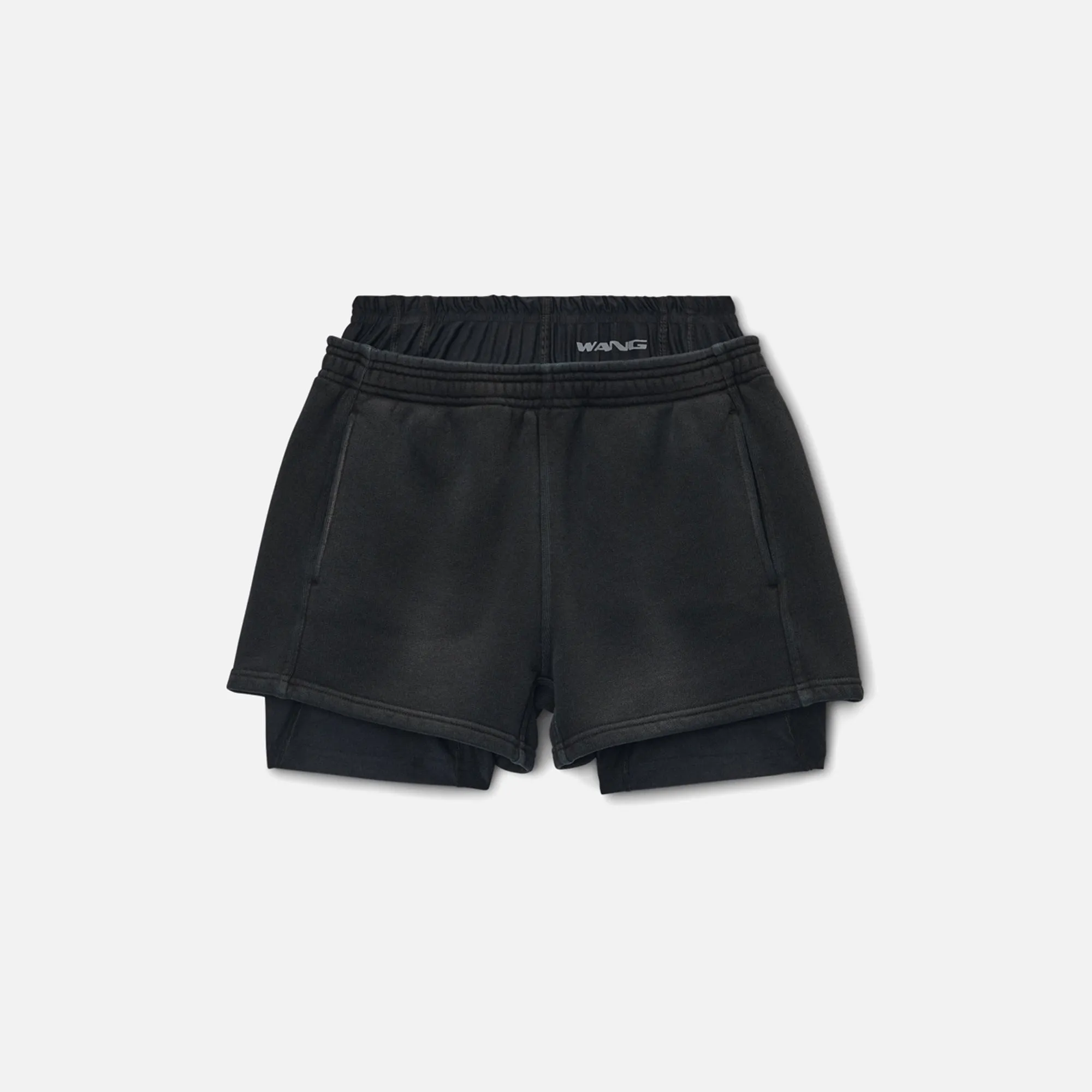 Alexander Wang Prestyled Bike Sweatshort - Washed Black sold by Kith
