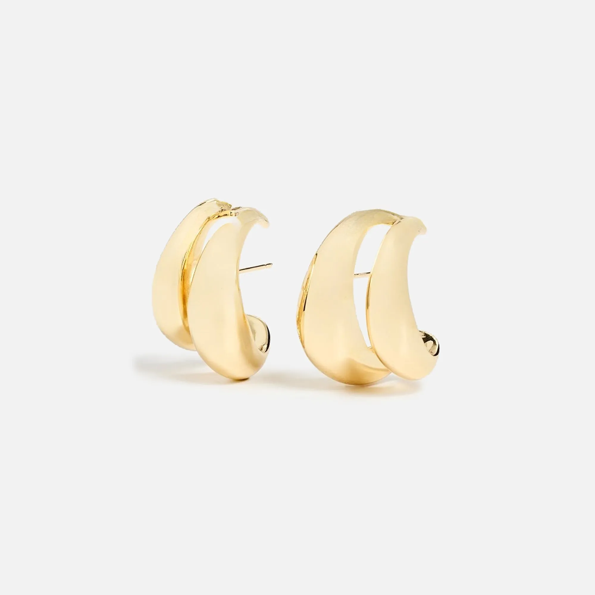 SHASHI Double Odyssey Hoop Earring - Gold sold by Kith