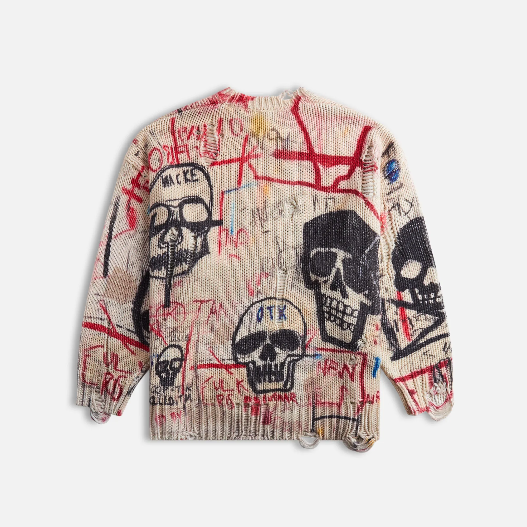 R13 Printed Oversized Sweater - Skull Graffiti Print sold by Kith product image thumbnail 2