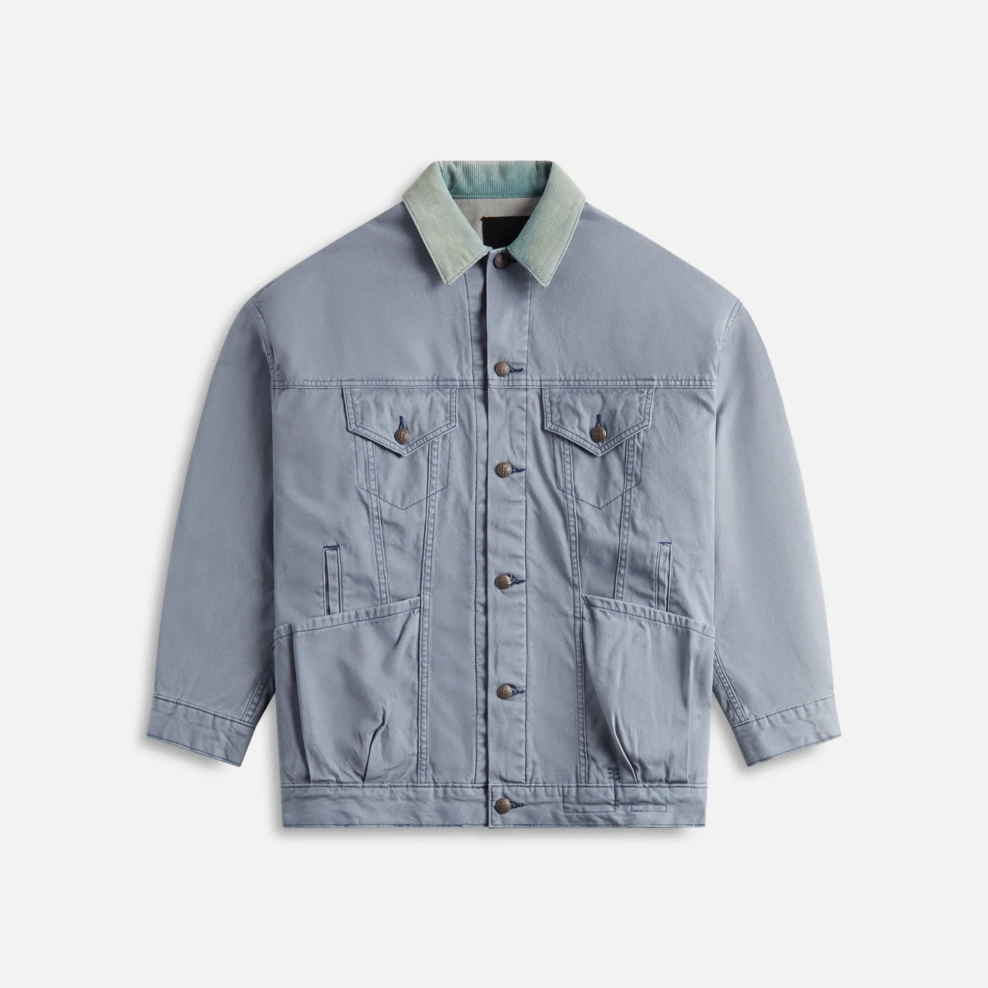 R13 Lacey Trucker Jacket - Faded Steel Blue Canvas sold by Kith