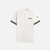 Moncler Cotton Pique Short Sleeve Polo - White sold by Kith