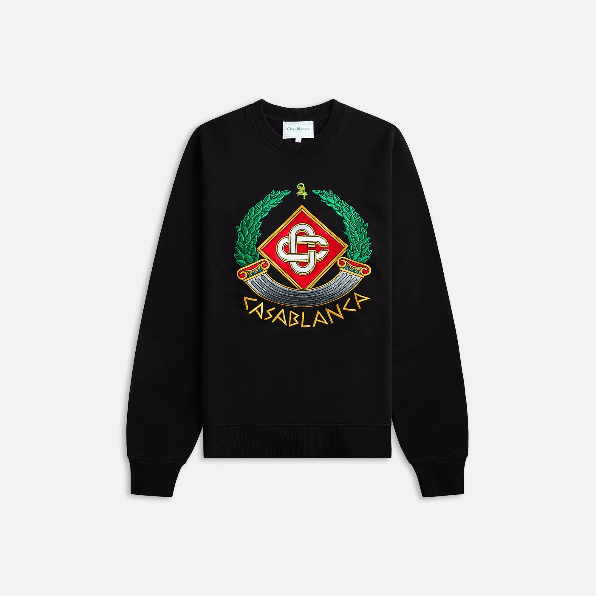 Casablanca Casa Crest Embroidered Sweatshirt - White sold by Kith