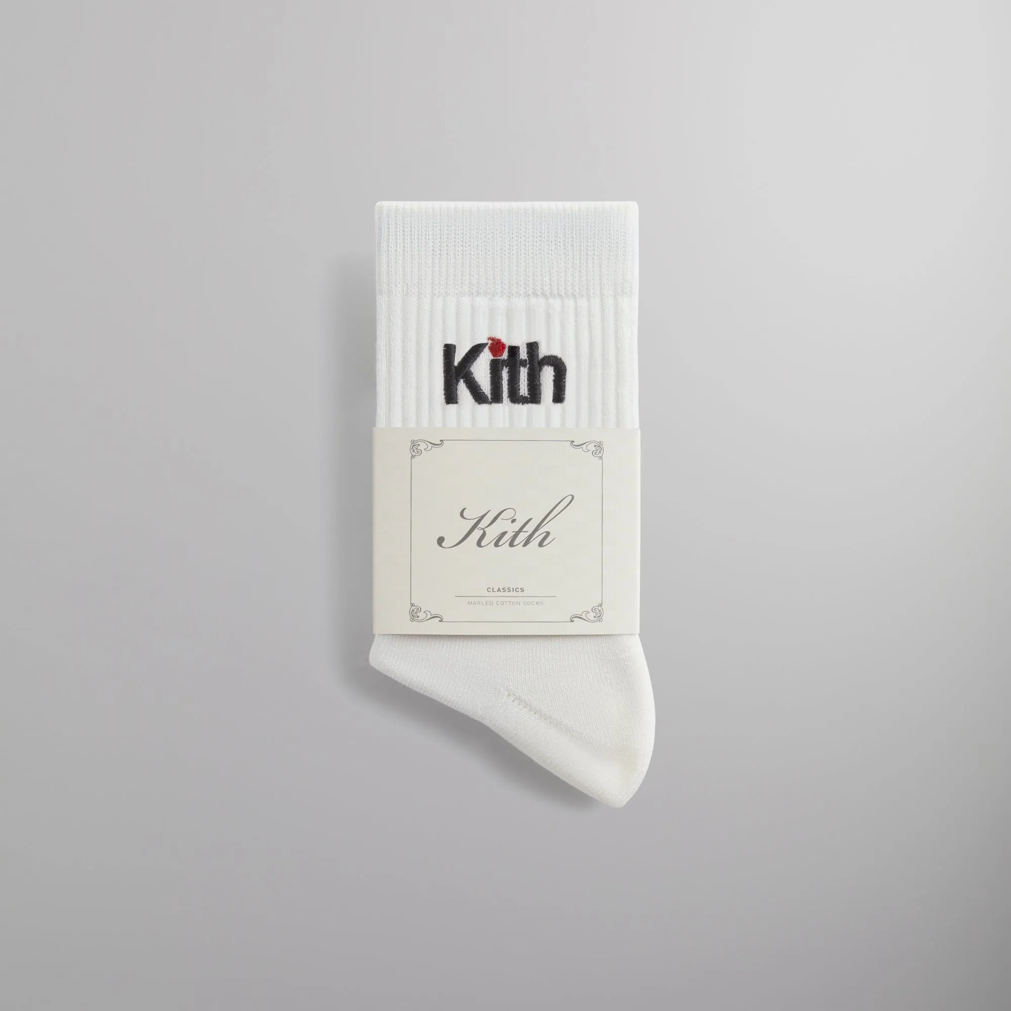 Kith Apple Mid Crew Sock - White sold by Kith product image thumbnail 2