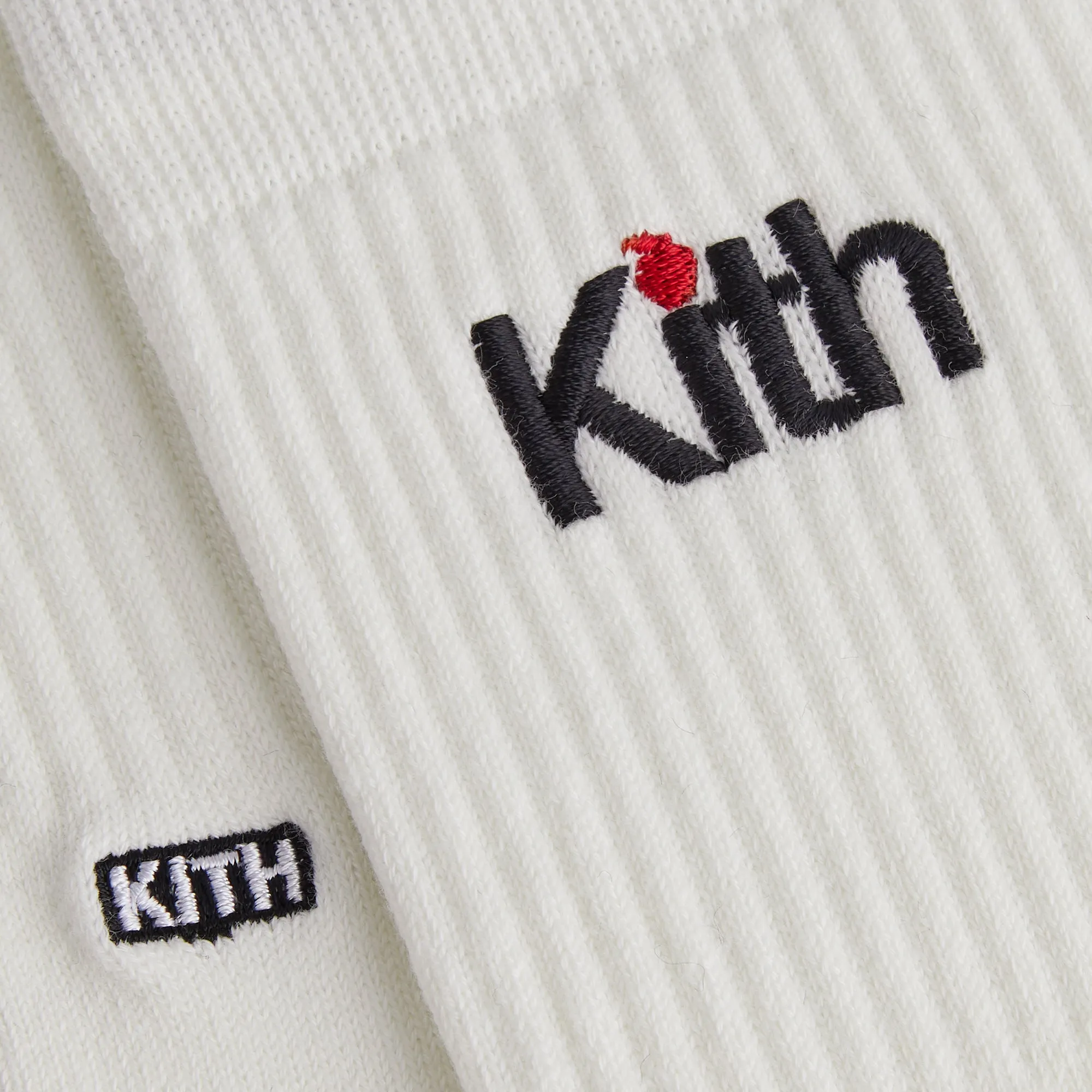 Kith Apple Mid Crew Sock - White sold by Kith product image thumbnail 3