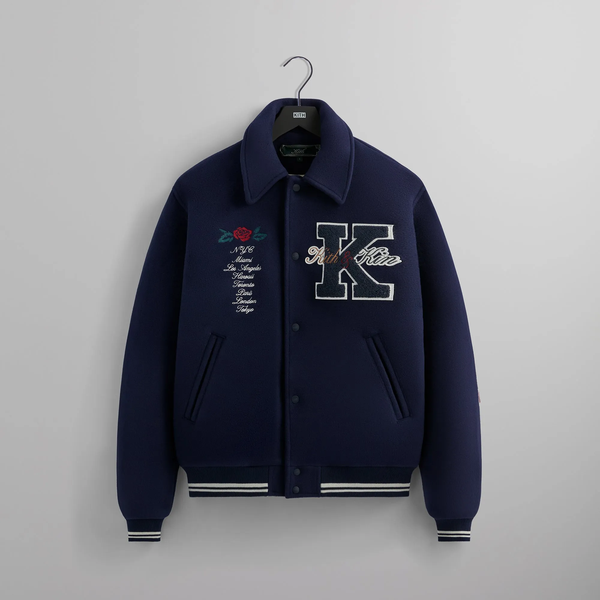 Kith Wool Coaches Jacket - Nocturnal sold by Kith
