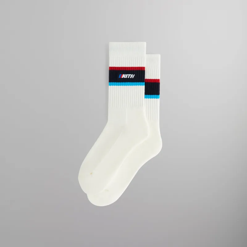 Kith Butterfly Box Logo Mid Crew Socks - Stadium | Parallel