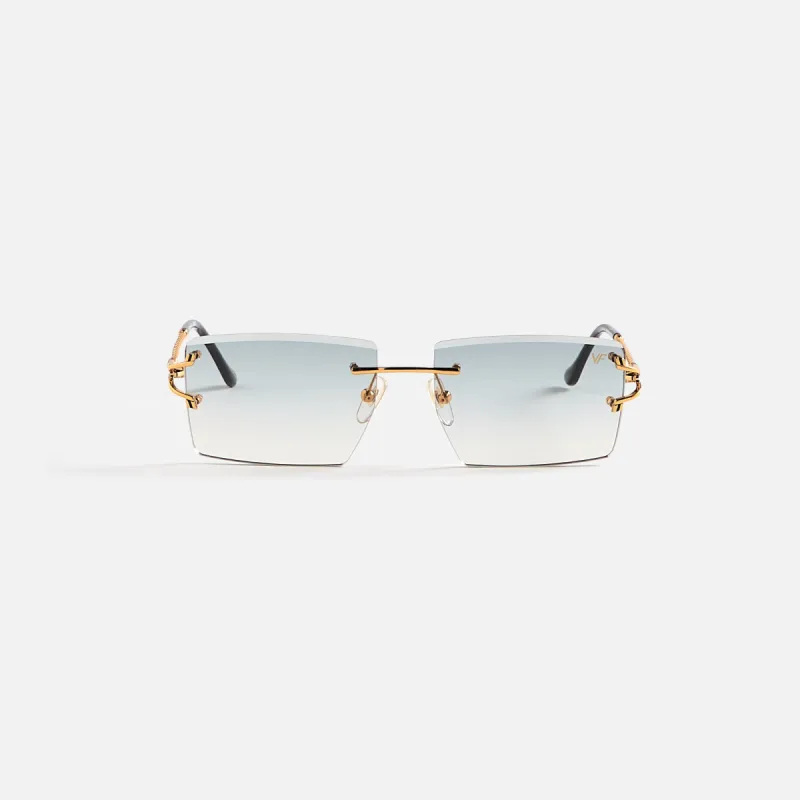 Vintage Frames Icon Drill Mount 24kt Yellow Gold - Blue sold by Kith