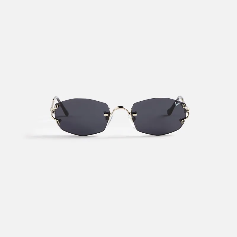 Vintage Frames Aspen Drill Mount 24KT White Gold - Navy sold by Kith