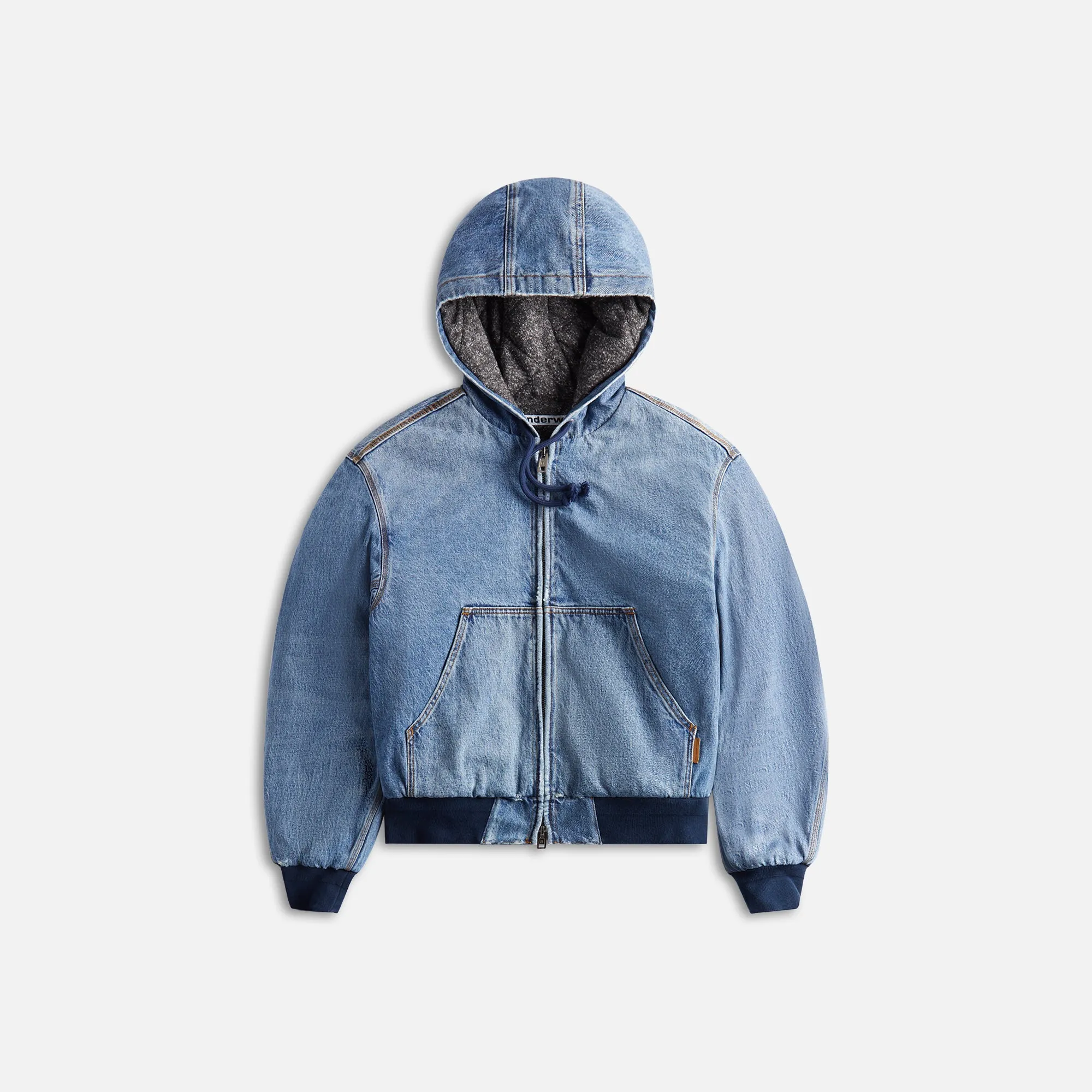 T by Alexander Wang Unisex Rounded Workwear Zip front Jacket - Worn Indigo sold by Kith