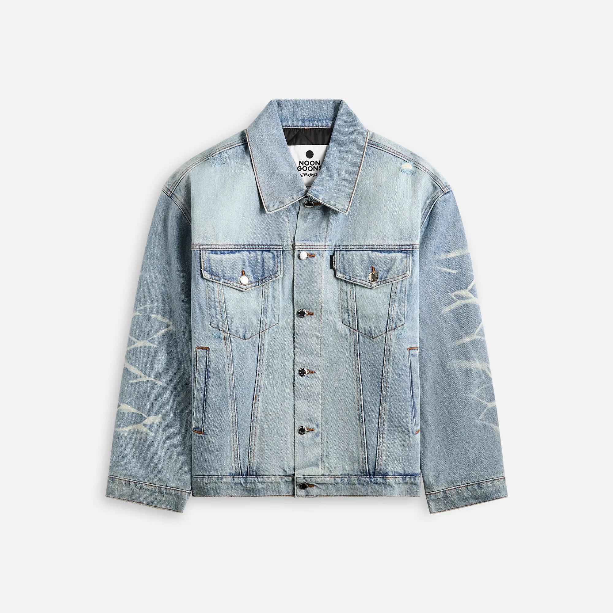 Noon Goons Jailhouse Quilted Denim Jacket - Beach Blue sold by Kith