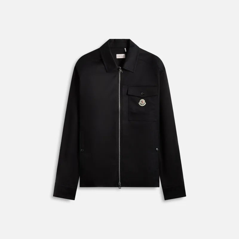 Moncler Gabardine Cotton Shirt - Black sold by Kith