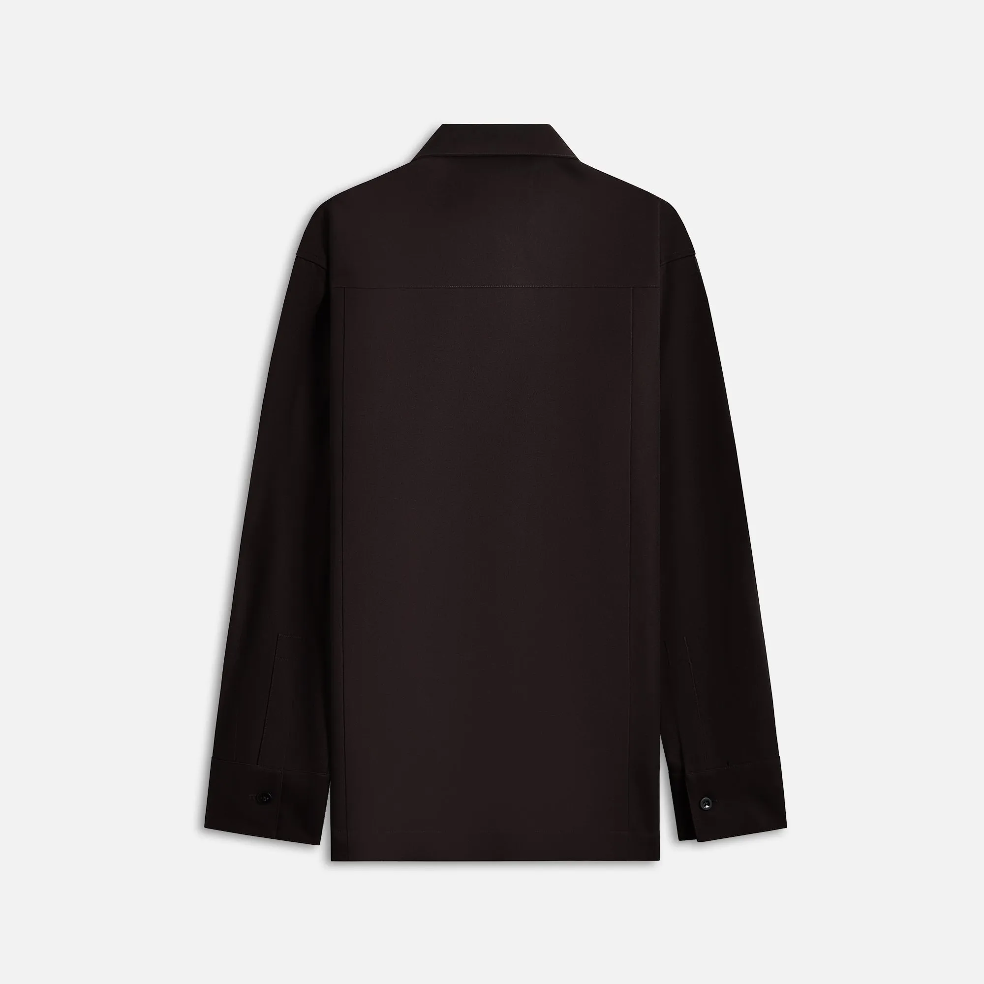Jil Sander Sharp Wool Gabardine Shirt - Chocolate Brown sold by Kith product image thumbnail 2