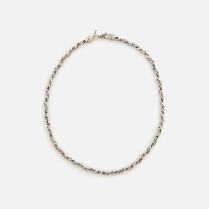 Emanuele Bicocchi Wrapped Rope Chain Necklace (Small) - Silver sold by Kith